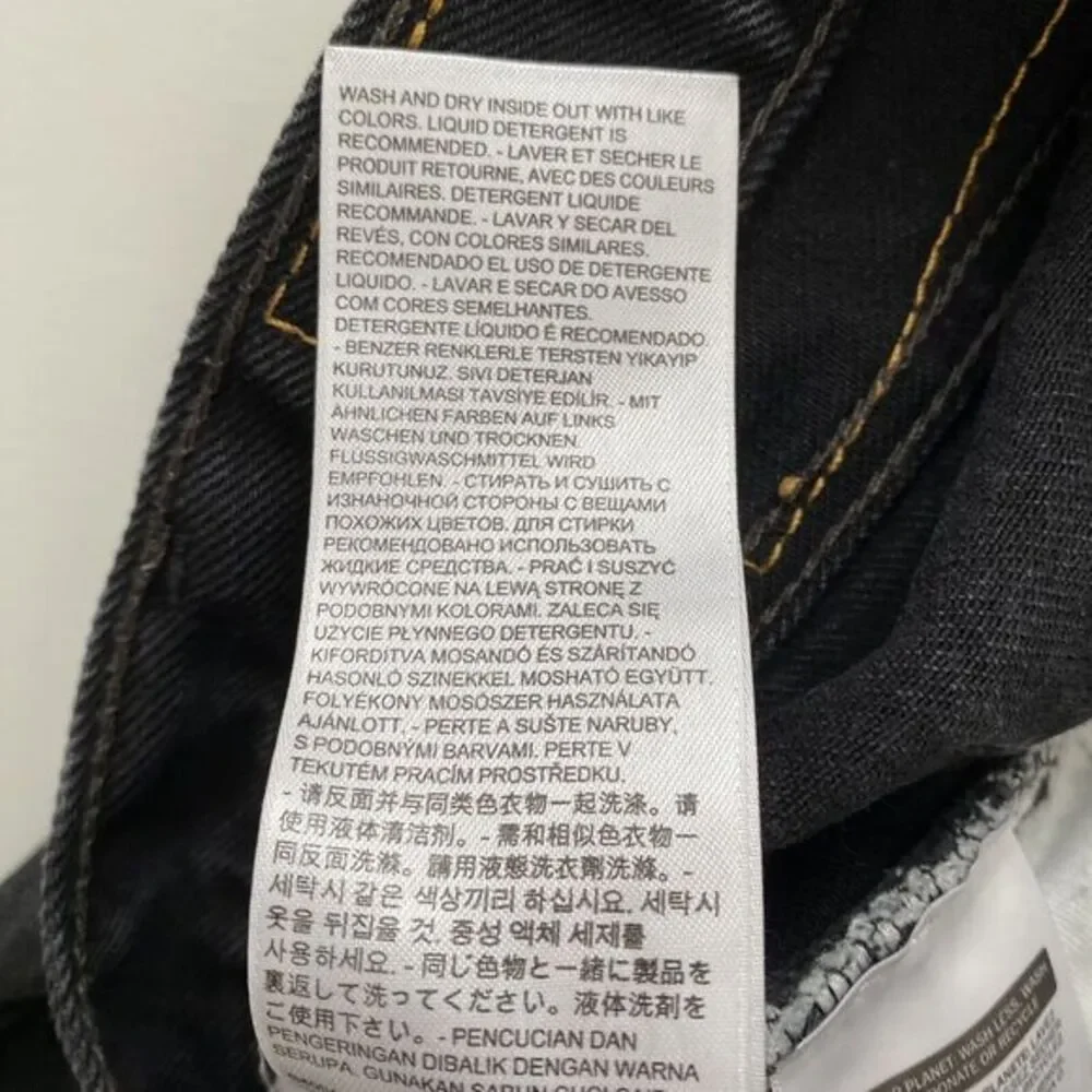 Levi's 505 Jeans Mens Size W40 L 34‎ Black Straight Relaxed Fit 32